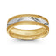 Anaxagoras: Distinct 14k Gold Zigzag Grooved Band
