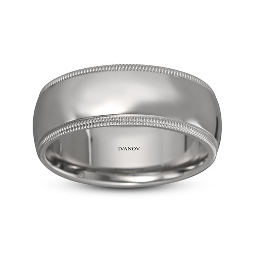 Golden Elegance 14k Solid Gold Domed Men's Wedding Band: An Epitome of Luxury and Craftsmanship