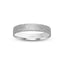 White gold ring with flap finish flat style 3mm 'IVANOV' branding on a white background