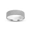 White gold ring with rolled textured finish band flat style 6mm and 'IVANOV' branding on a white background