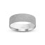 14k white gold ring with rolled textured finish  band flat style a white background, branded 'IVANOV'.