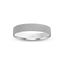 Silver white gold ring rolled textured finish band  flat style 3mm and 'IVANOV' branding on a white background