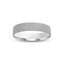 White gold ring with rolled textured band flat style 4mm width and 'IVANOV' branding on a white background
