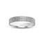 Silver ring 14k gold scratched finish band flat style 3mm width and 'IVANOV' branding on a white background