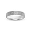white gold ring scratched finish flat style 4mm with textured band and 'IVANOV' branding on a white background