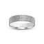 White gold ring with scratched finish band 5mm and 'IVANOV' branding on a white background