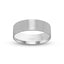 14k white gold wedding ring brushed finish flat style 7mm width