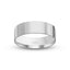 14k white gold solid gold band polished finish flat style 7mm width Ivanov