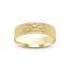 Gold ring with hammered textured surface 6mm width and 'IVANOV' branding on a white background