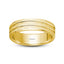 Ivanov's Grooved Elegance - 6mm Men's Wedding Band with Brushed Finish