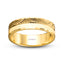 Knight Ring 14K Gold Men's Wedding Band Diamond Cut Faceted Finish