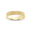 Gold ring with hammered textured surface flat style 4mm width and 'IVANOV' branding on a white background