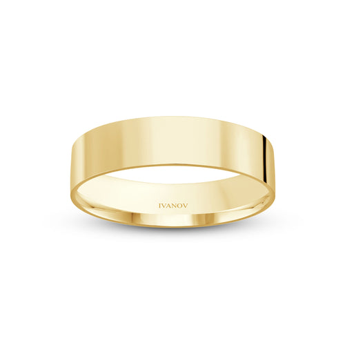 Wedding Band 14k gold 5mm Flat - Calypso