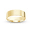 14k yellow gold solid gold band polished finish flat style 7mm width Ivanov Jewelry