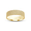 Gold ring with rolled textured finish flat style 6mm width band on a white background, branded 'IVANOV'.