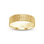 Gold ring with scratched textured finish flat style 6mm width and 'IVANOV' branding on a white background