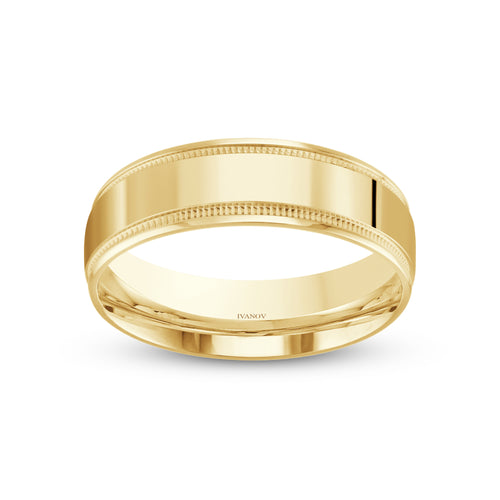 Artemios - 7mm Dome Milgrain Wedding Band