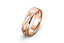 Rose Gold Wedding Band, brushed grooved faceted