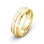 14k yellow gold wedding ring in brushed finish
