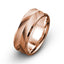 Solid gold mens wedding ring arrow design 8mm