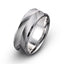 Mens solid gold band arrow design polished edges 8mm
