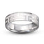 14k white gold wedding band greek key design 6mm