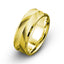 Yellow gold wedding ring arrow design 8mm
