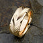yellow solid gold band for men 8mm