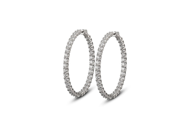 Celestial Radiance 18K Gold Hoops Earrings 10.04 ct. Natural Diamonds