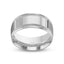 Silver gold ring polished finish mill-grained edges 10mm with 'IVANOV' branding on a white background