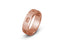 14k rose gold mens wedding ring in brushed finish