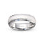 White gold ring brushed finish dome style polished edges 6mm width with 'IVANOV' branding on a white background