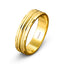 Aquatic Allure - 14k Gold Men's Wedding Band Diamond-Cut Faceted Edge
