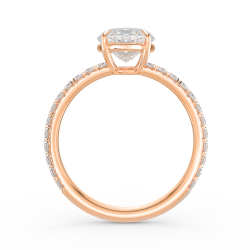 Elegance Veil Marquise Solitaire Lab-Grown Diamond Engagement Ring