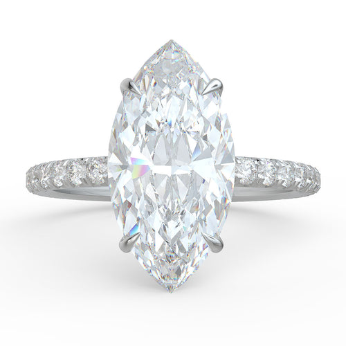 Elegance Veil Marquise Solitaire Lab-Grown Diamond Engagement Ring