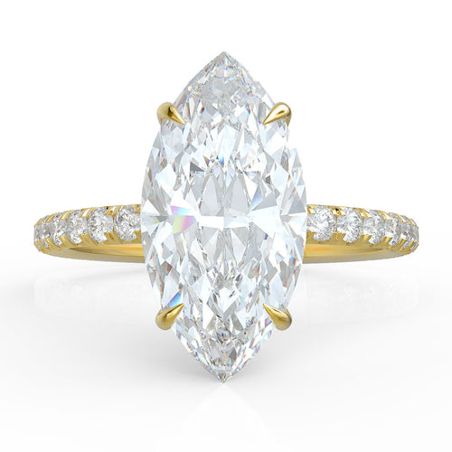 Elegance Veil Marquise Solitaire Lab-Grown Diamond Engagement Ring