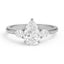 Three Stone Pear Shaped Lab Grown Diamond Engagement Ring