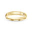 Gold ring polished finish mill-grained edges-3mm with 'Ivanov' engraving on a white background