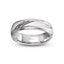 Gold ring brushed finish dome style mill grained polished edges with diagonal grooved design and  'IVANOV' branding on a white background