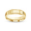 Gold ring polished mill-grained 6mm with 'IVANOV' engraving on a white background