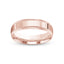 Rose gold ring polished mill-grained edges 6mm with 'IVANOV' branding on a white background