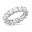 Asscher diamond wedding band 18k white gold