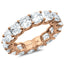 Asscher cut diamond wedding ring 18k rose gold