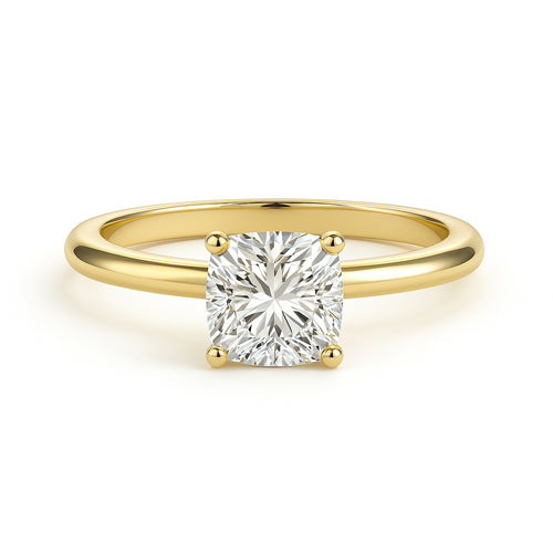 Cushion Solitaire Engagement Ring - Athena's Elegance