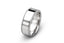 White Gold Wedding Ring Polished center mill grained edges 8mm wide