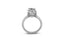 3.70 carat Oval Engagement ring 0.77 carat round diamonds micro pave diamonds 18k white gold