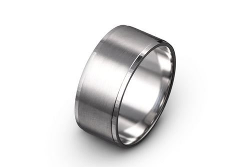 Classic Elegance 14k Gold Men's Wedding Band 10mm wide