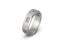 14k white gold mens wedding band in brushed finish