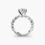 Engagement ring white gold side diamonds