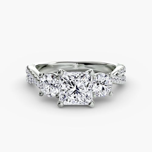Three-Stone with Pavé Band 2